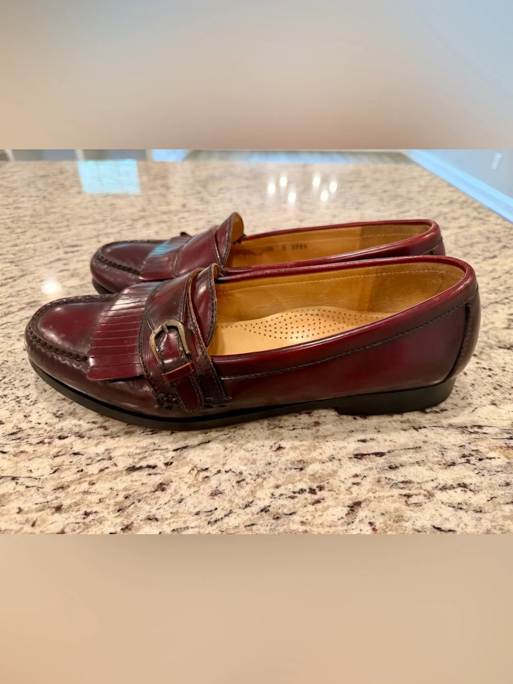 Cole Haan Shoes Men’s Size 10.5 D Burgundy Kiltie Monk Strap Loafers Italy 3516